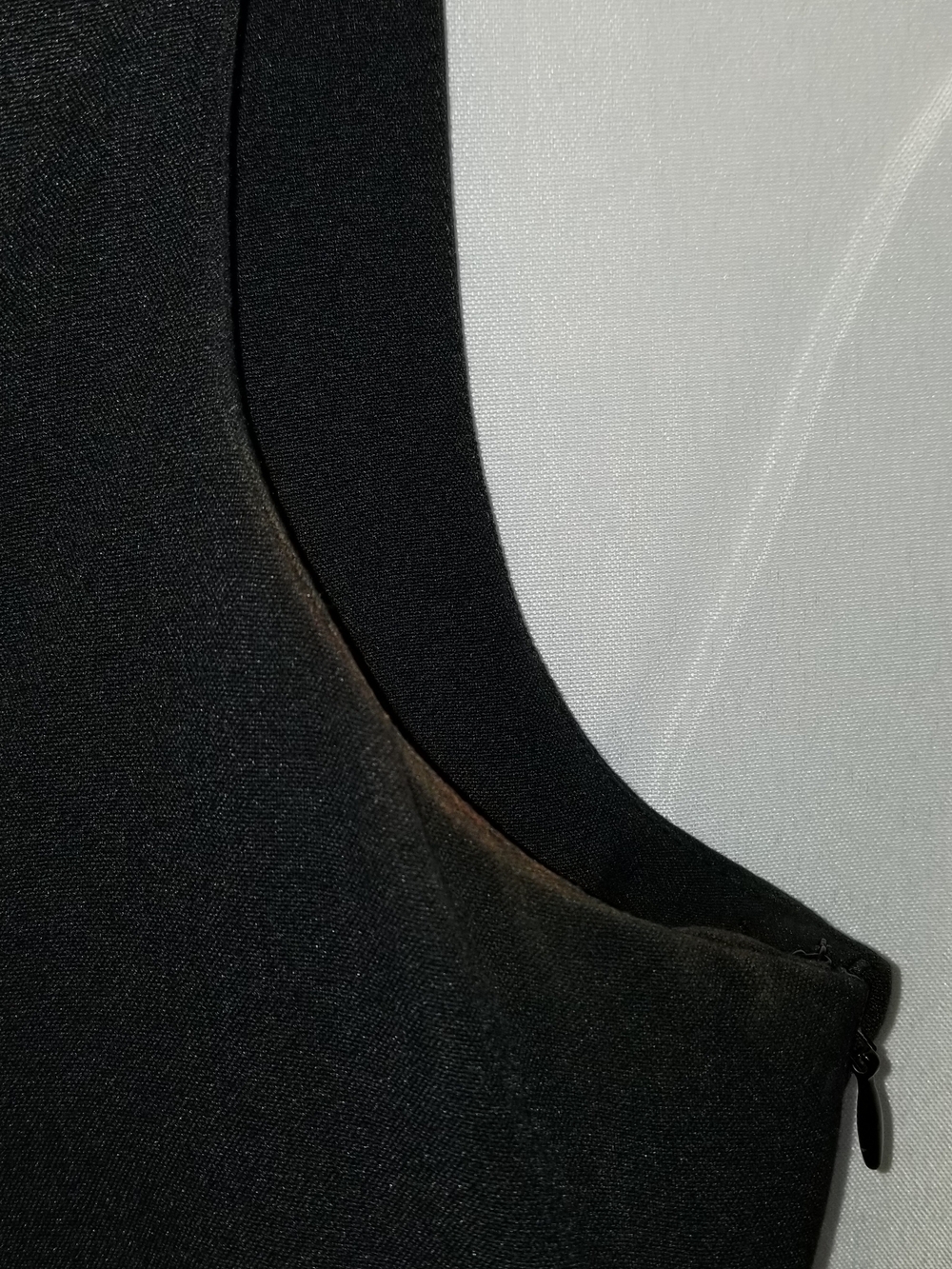 Black Sleeveless Layered Sheath Mini Dress, By Marvin Richards - Picture 7 of 10